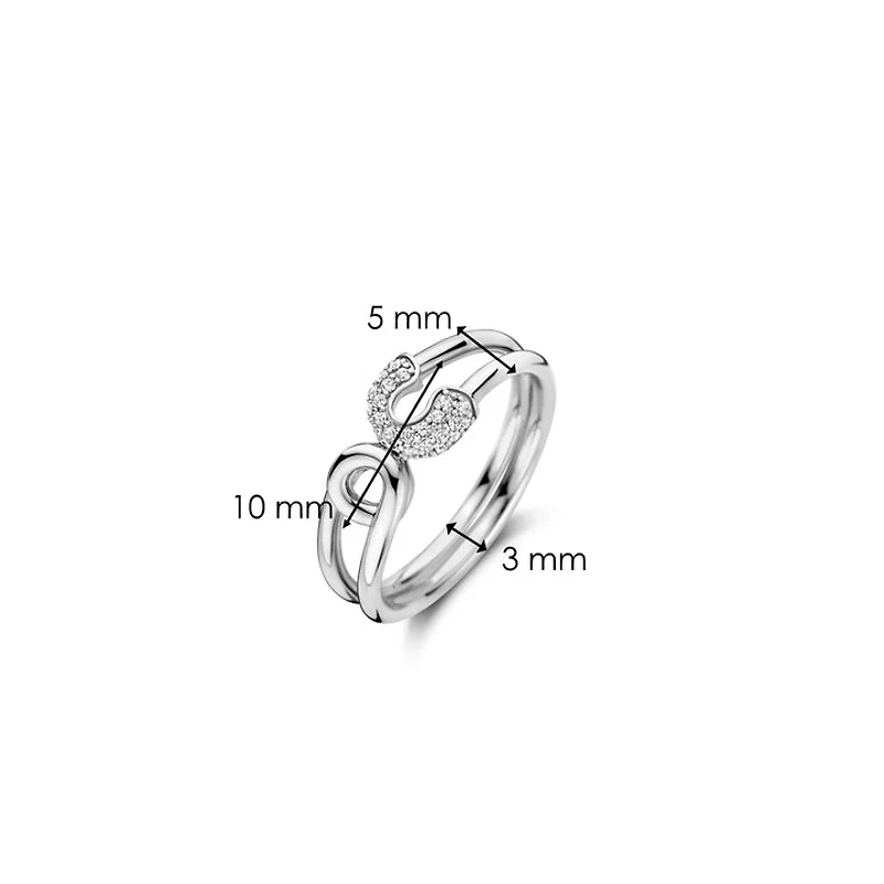 Safety Pin Sparkle Ring