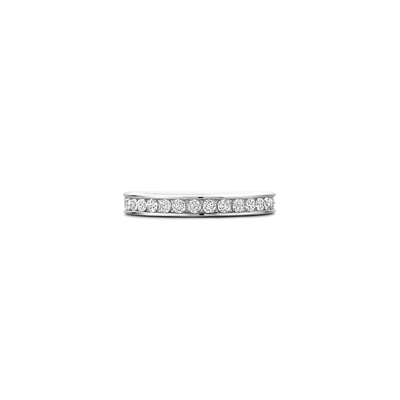 Channel Set Silver Ring