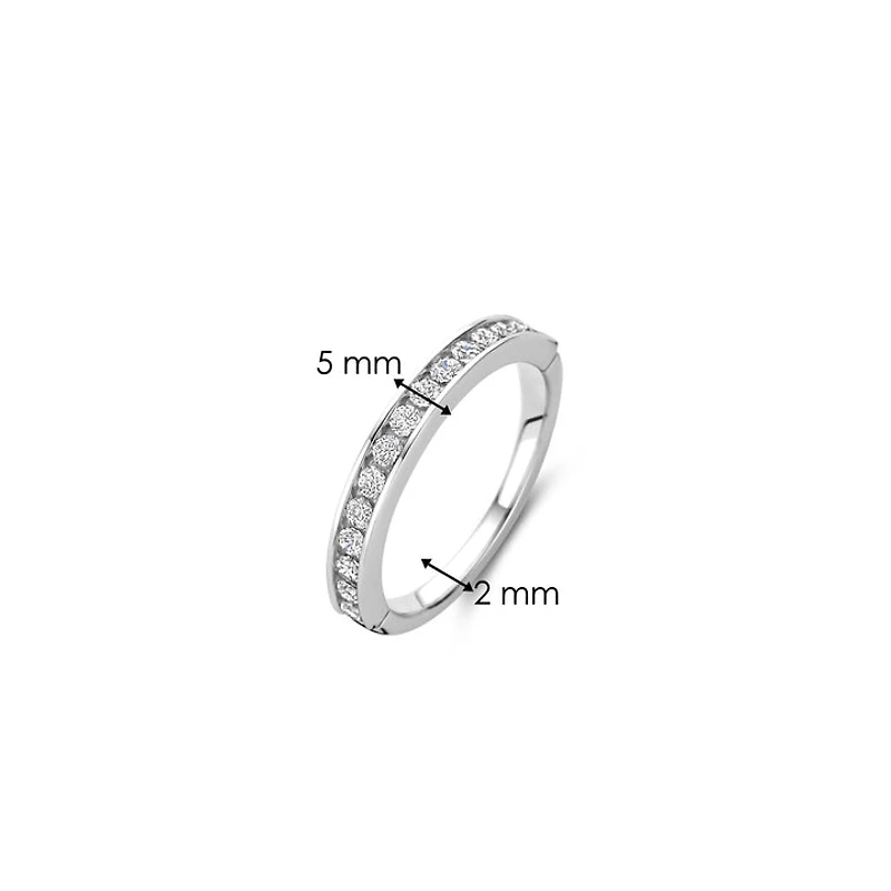 Channel Set Silver Ring