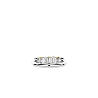 Bezel Set Emerald Cut Zirconia Ring