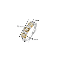 Bezel Set Emerald Cut Zirconia Ring