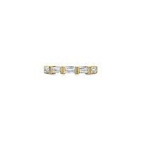 Emerald Cut Zirconia Side Set Ring