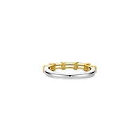 Emerald Cut Zirconia Side Set Ring