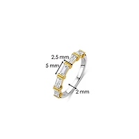 Emerald Cut Zirconia Side Set Ring