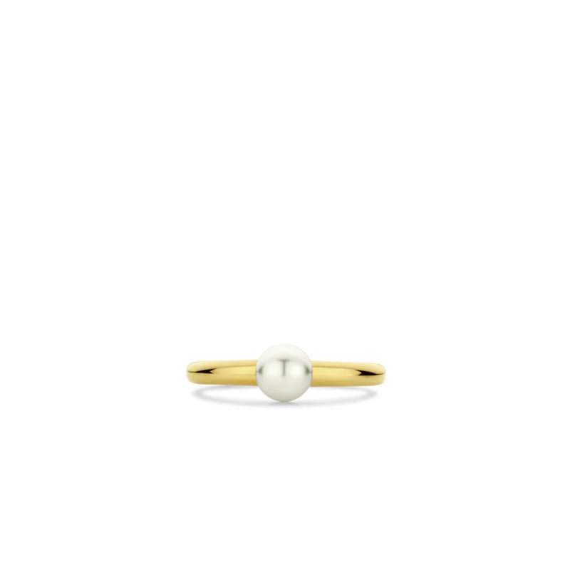 Graceful Pearl Two Tone Ring