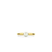 Graceful Pearl Two Tone Ring