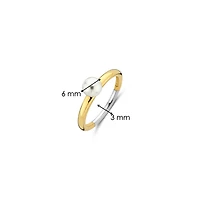 Graceful Pearl Two Tone Ring