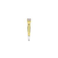 Elegant Triple Shine Golden Ring