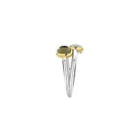 Cushion Khaki Pave Double Ring