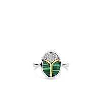 Amulet Scarab Malachite Ring