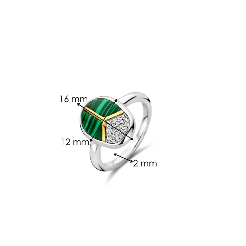 Amulet Scarab Malachite Ring