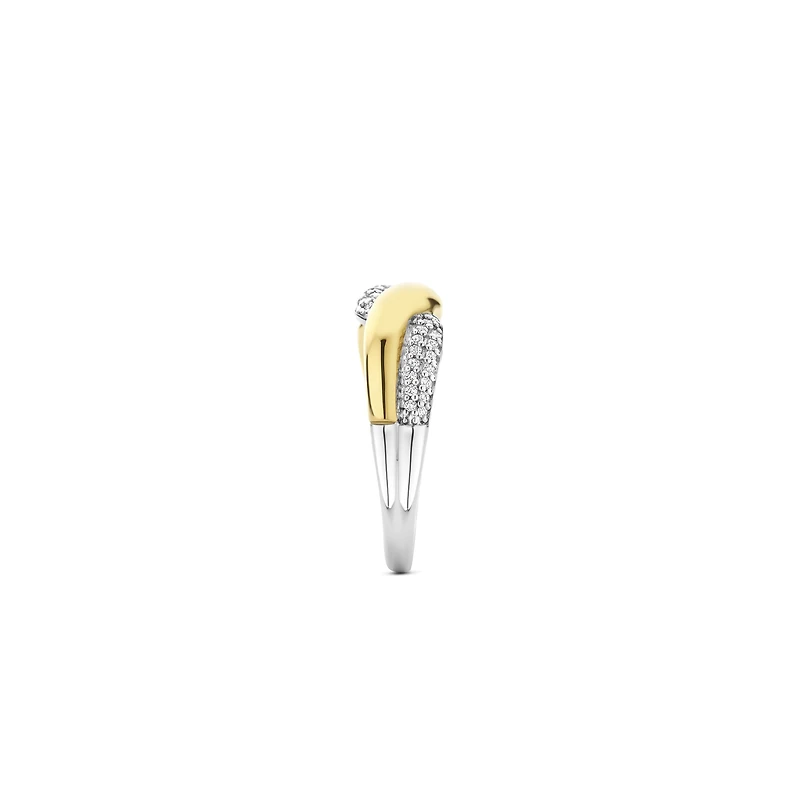 Twist Pave 2 Tone Ring