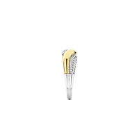Twist Pave 2 Tone Ring