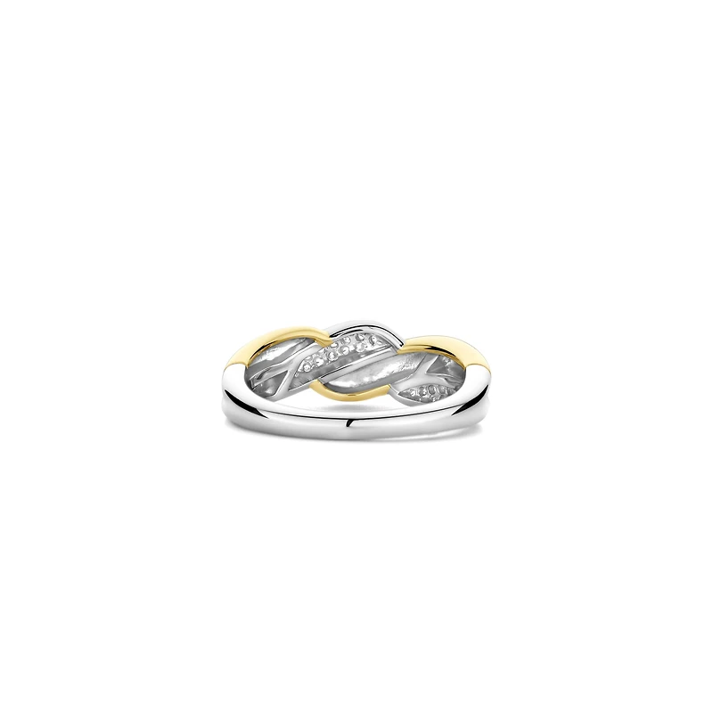 Twist Pave 2 Tone Ring
