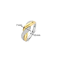Twist Pave 2 Tone Ring