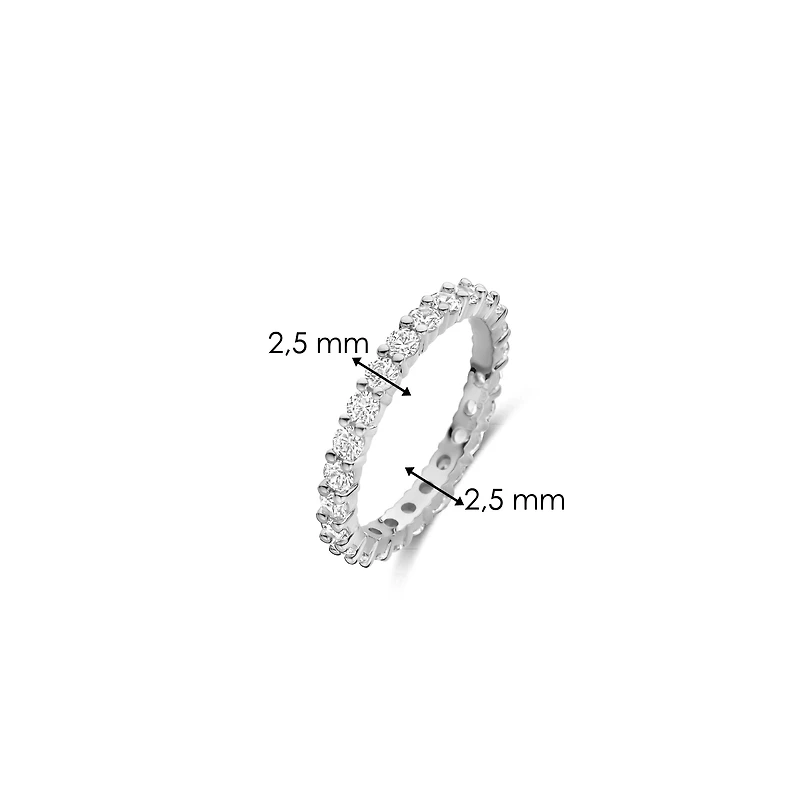 Classic Eternity 2.5MM Zirconia Ring