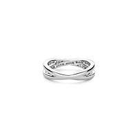 Crossover Silver Shine Ring