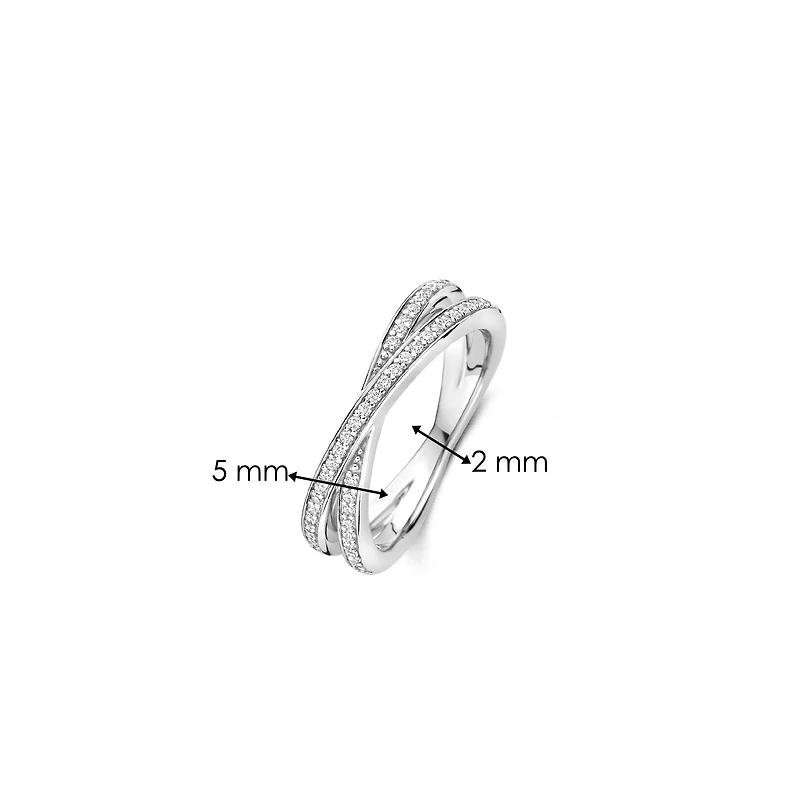 Crossover Silver Shine Ring