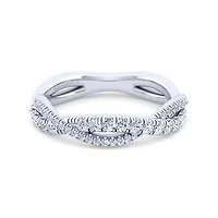 White Gold Diamond Twist Ring