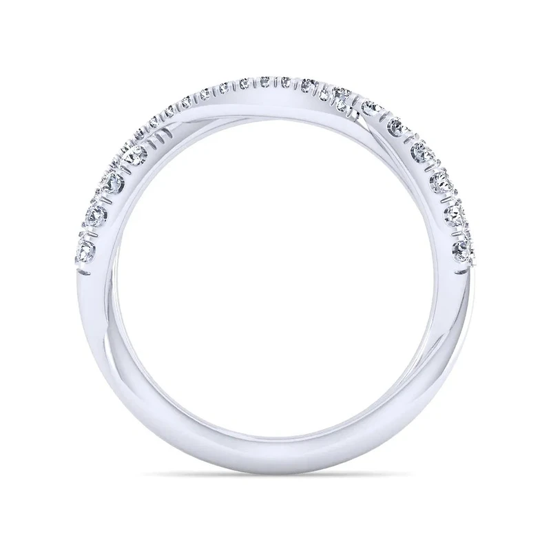 White Gold Diamond Twist Ring