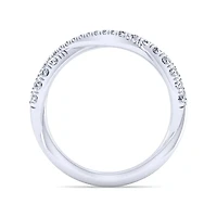 White Gold Diamond Twist Ring