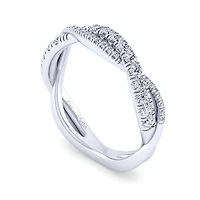 White Gold Diamond Twist Ring