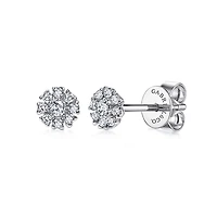 .11ct Diamond Flower Stud Earrings
