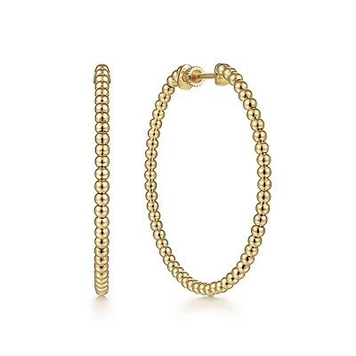 40MM Beaded Hoop Earrings
