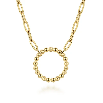 Bujukan Circle Paperclip Necklace
