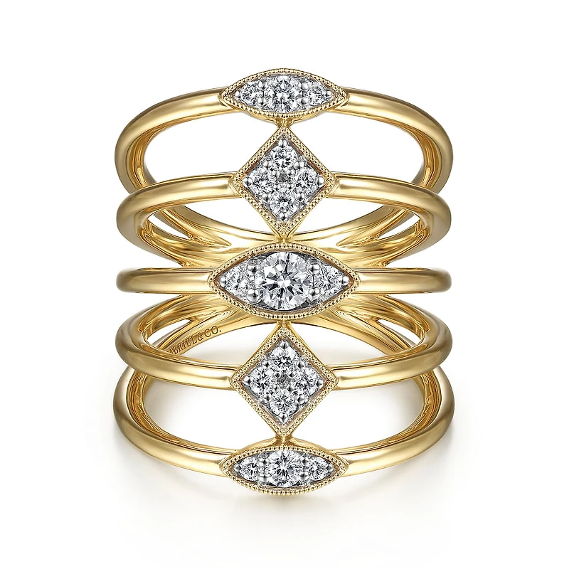 Geometric Stations Diamond Ring