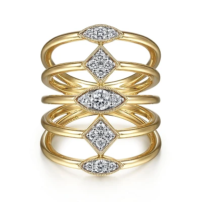 Geometric Stations Diamond Ring