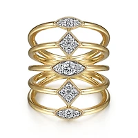 Geometric Stations Diamond Ring