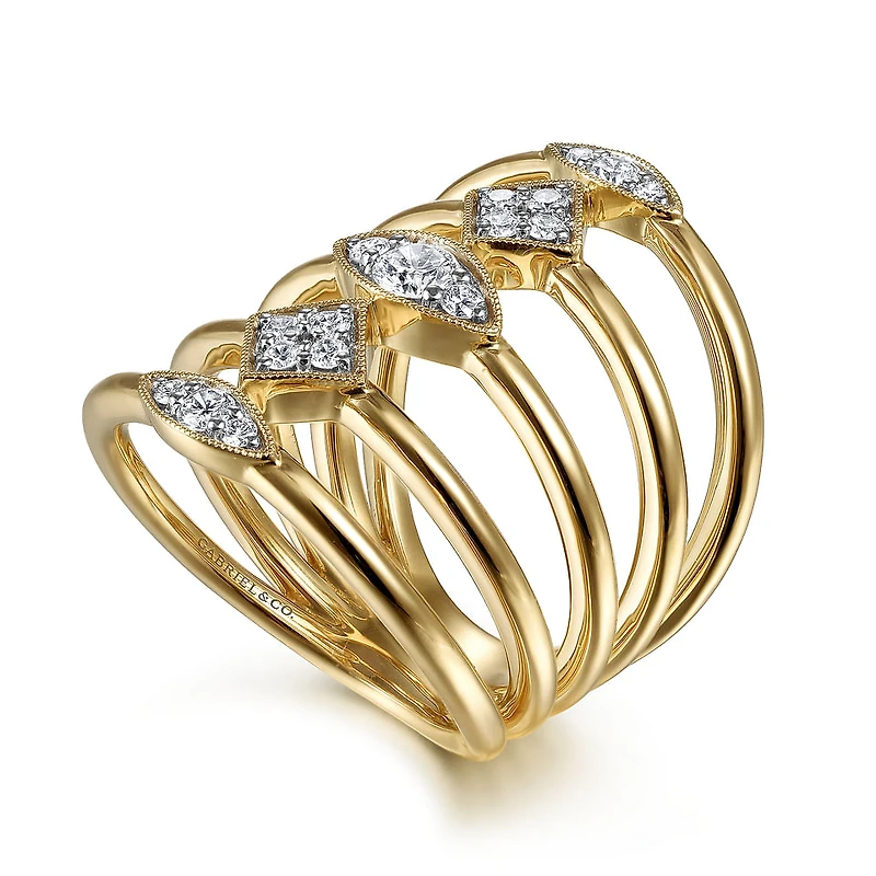 Geometric Stations Diamond Ring