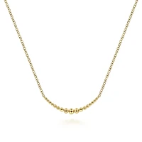 Curved Beaded Bar Necklace