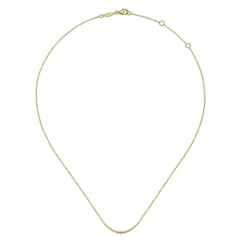 Curved Beaded Bar Necklace