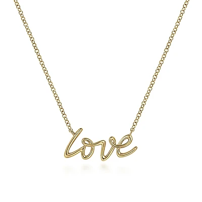 Love Script Necklace
