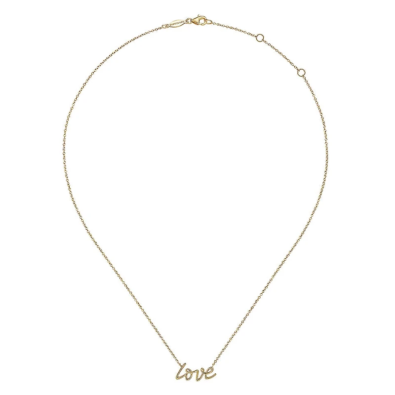 Love Script Necklace