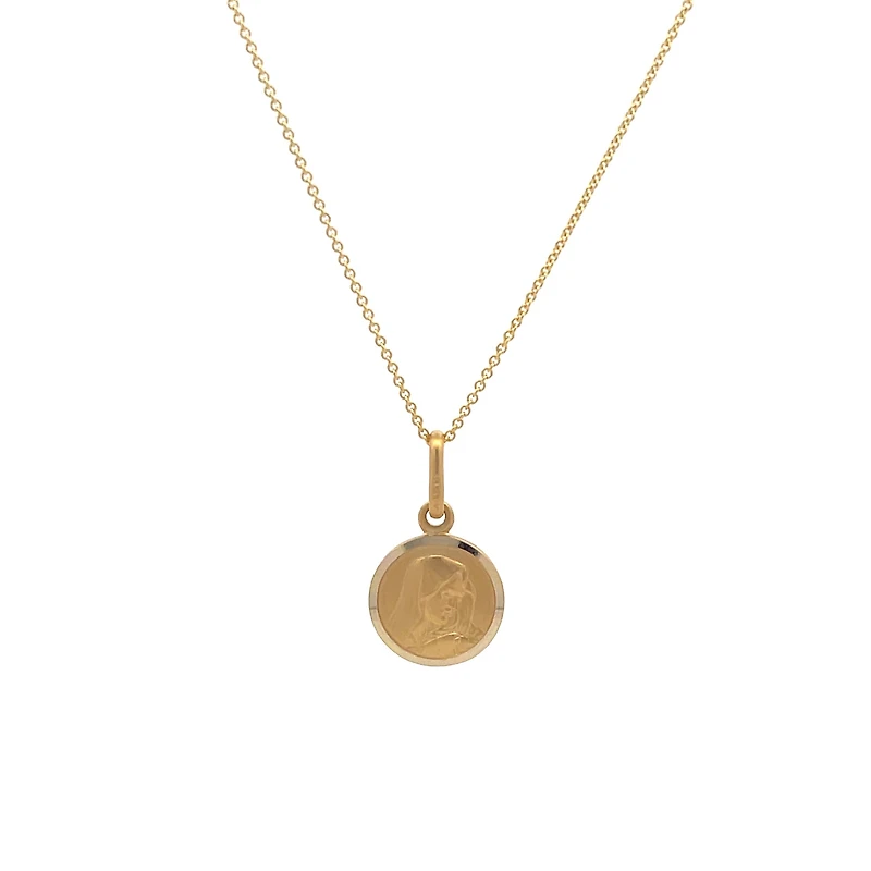 Virgin Mary 11MM Round Pendant
