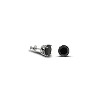 6MM Black CZ Stud Earrings