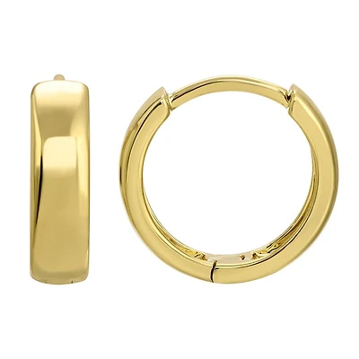 12MM Polished Huggie Earrings