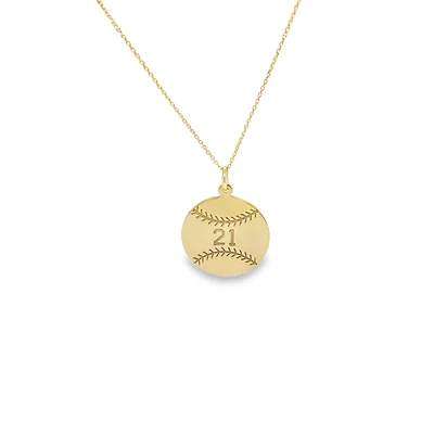 Clemente 21 Baseball Pendant