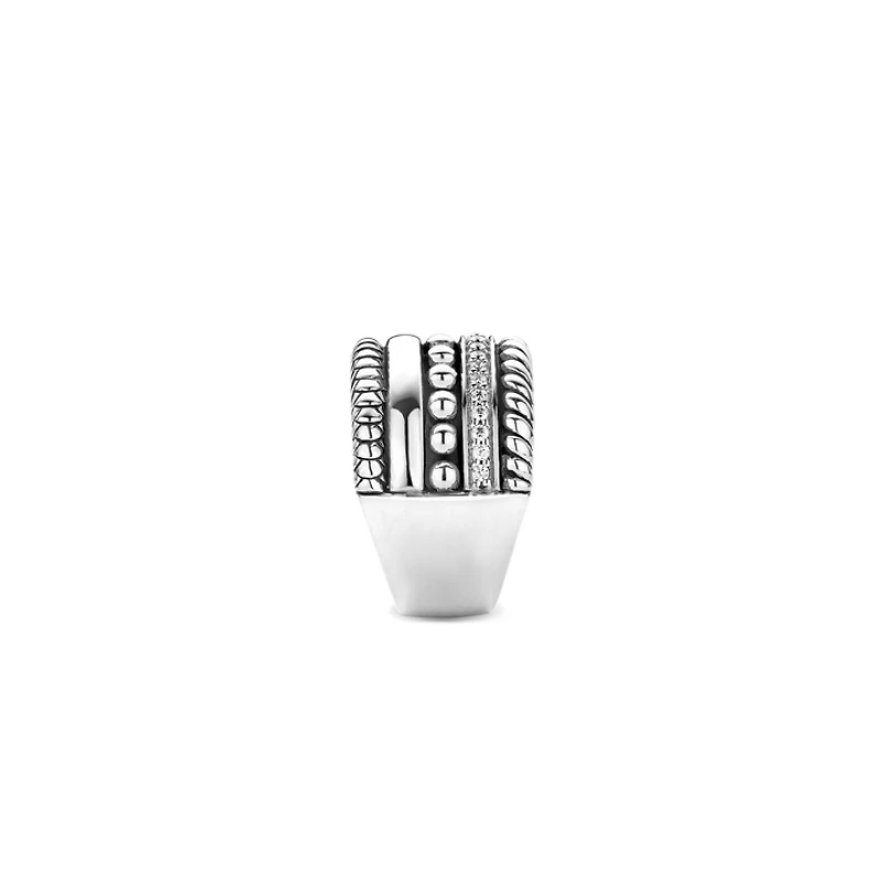 Pretty Patterns Silver Wide Ring