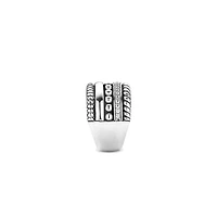 Pretty Patterns Silver Wide Ring
