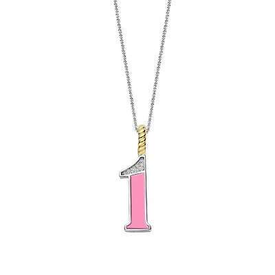 Number Necklace in Pink