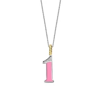 Number Necklace in Pink