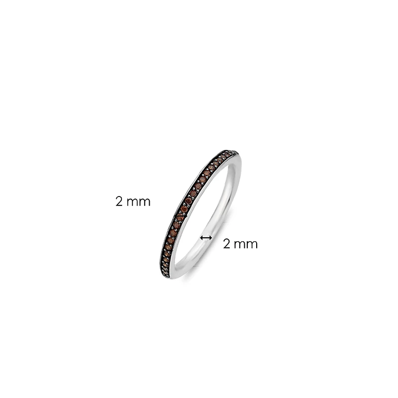 Half Eternity Brown Ring