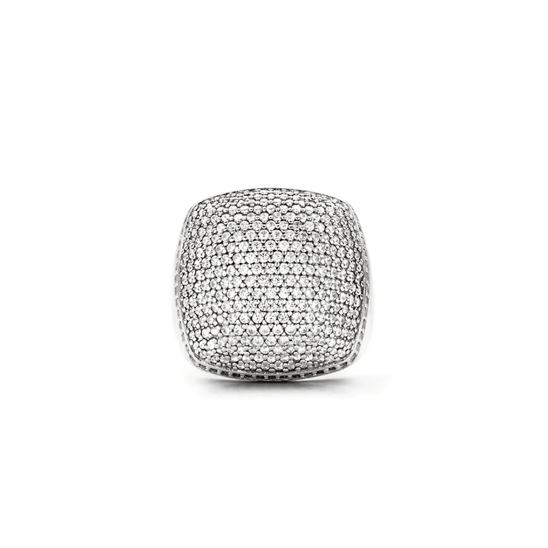 Spectacular Cocktail Silver Ring