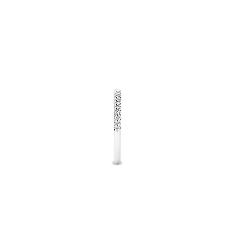 Silver Skinny Twist Ring