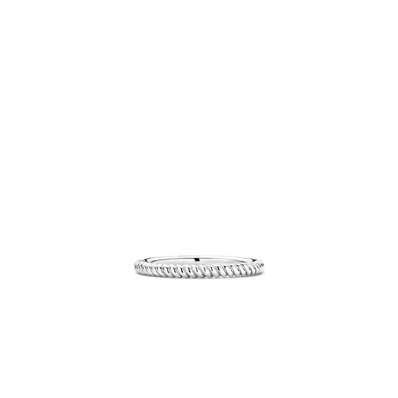 Silver Skinny Twist Ring
