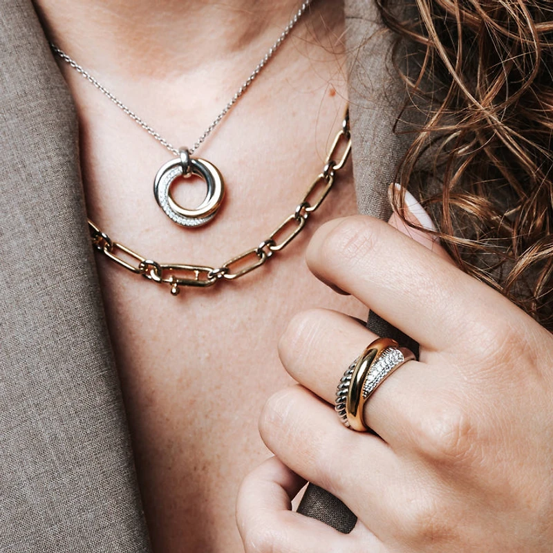 Triple Wrap Two Tone Ring